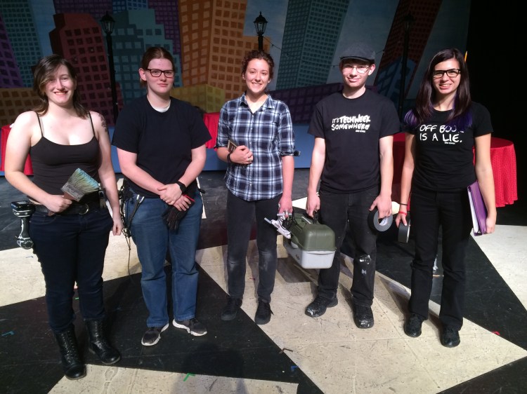 First Prize: The Crew from UWSP as the Q2Q Crew from the Anatomy Comics. L to R: Dierdre as Cass, Ellen as Wuggles, Simone as Sam, Danny as Steve, and Alesha as Morty.